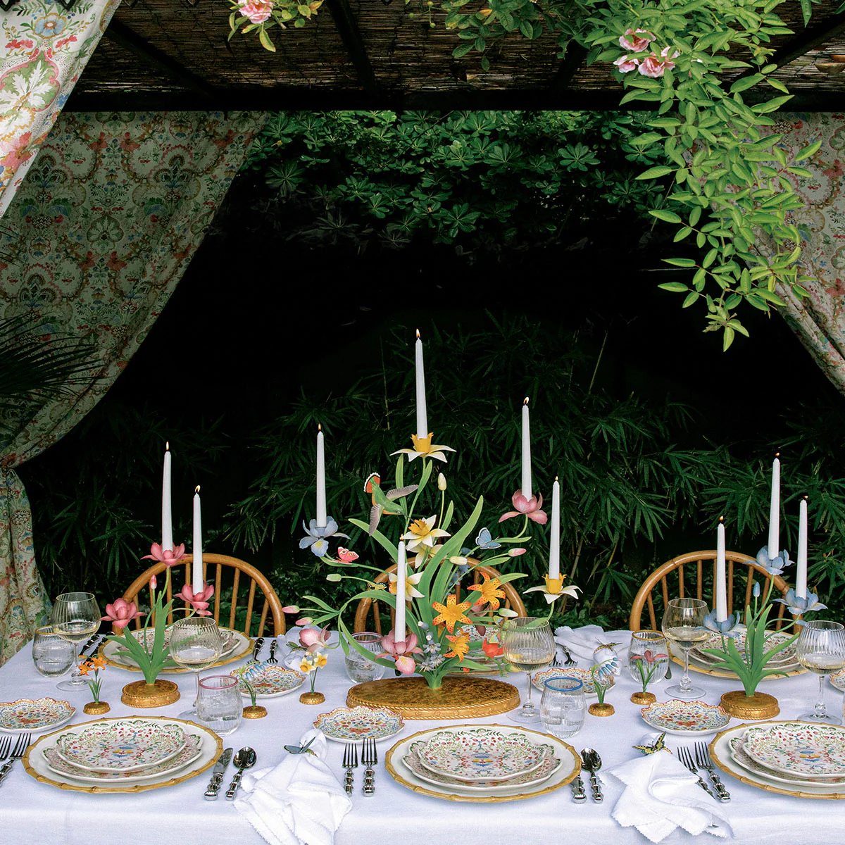 Meadow Walk 25" Bouquet Centerpiece Candelabra - Multi - Image 6