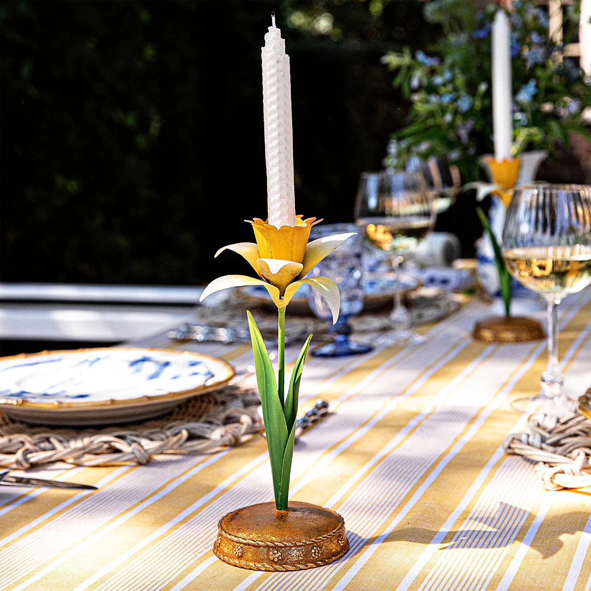 Meadow Walk Daffodil 9" Candlestick - Yellow - Image 3