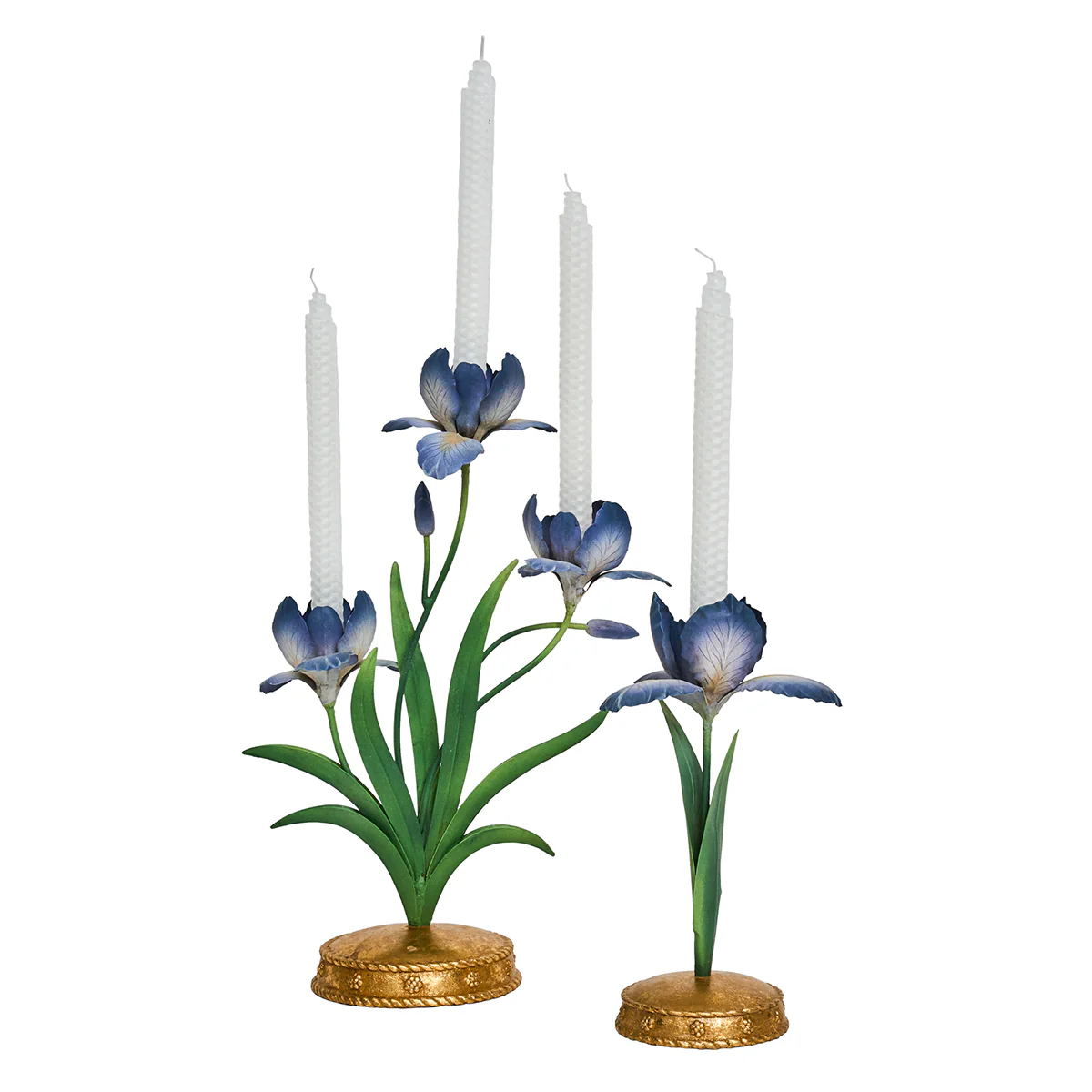 Meadow Walk Iris 9" Candlestick - Chambray - Image 3