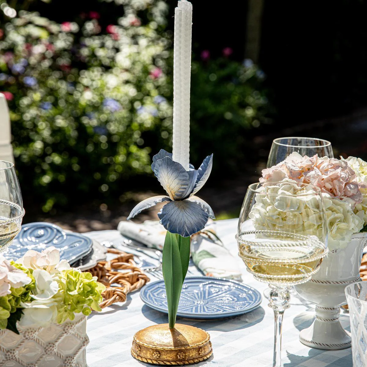 Meadow Walk Iris 9" Candlestick - Chambray - Image 4