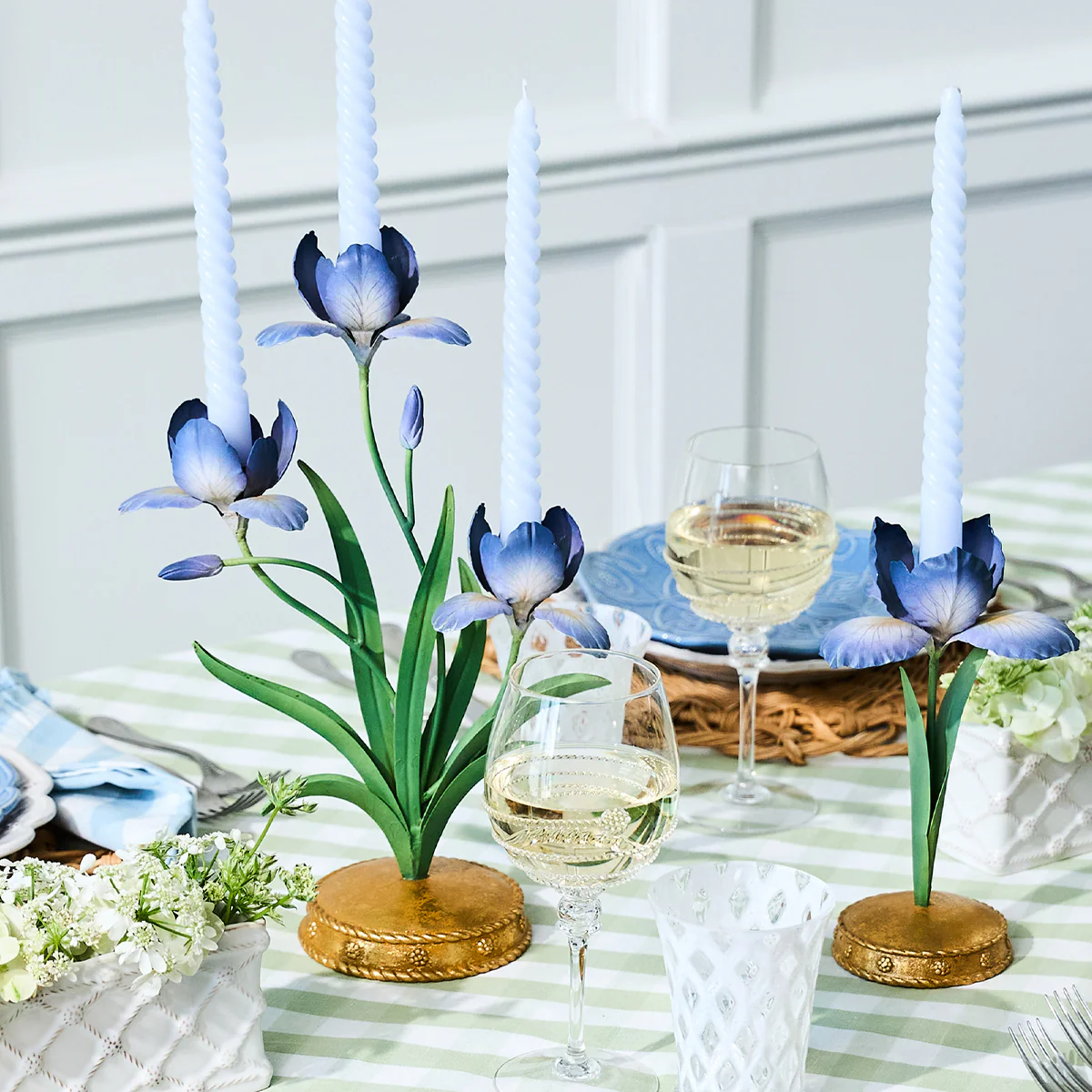 Meadow Walk Iris 9" Candlestick - Chambray - Image 5