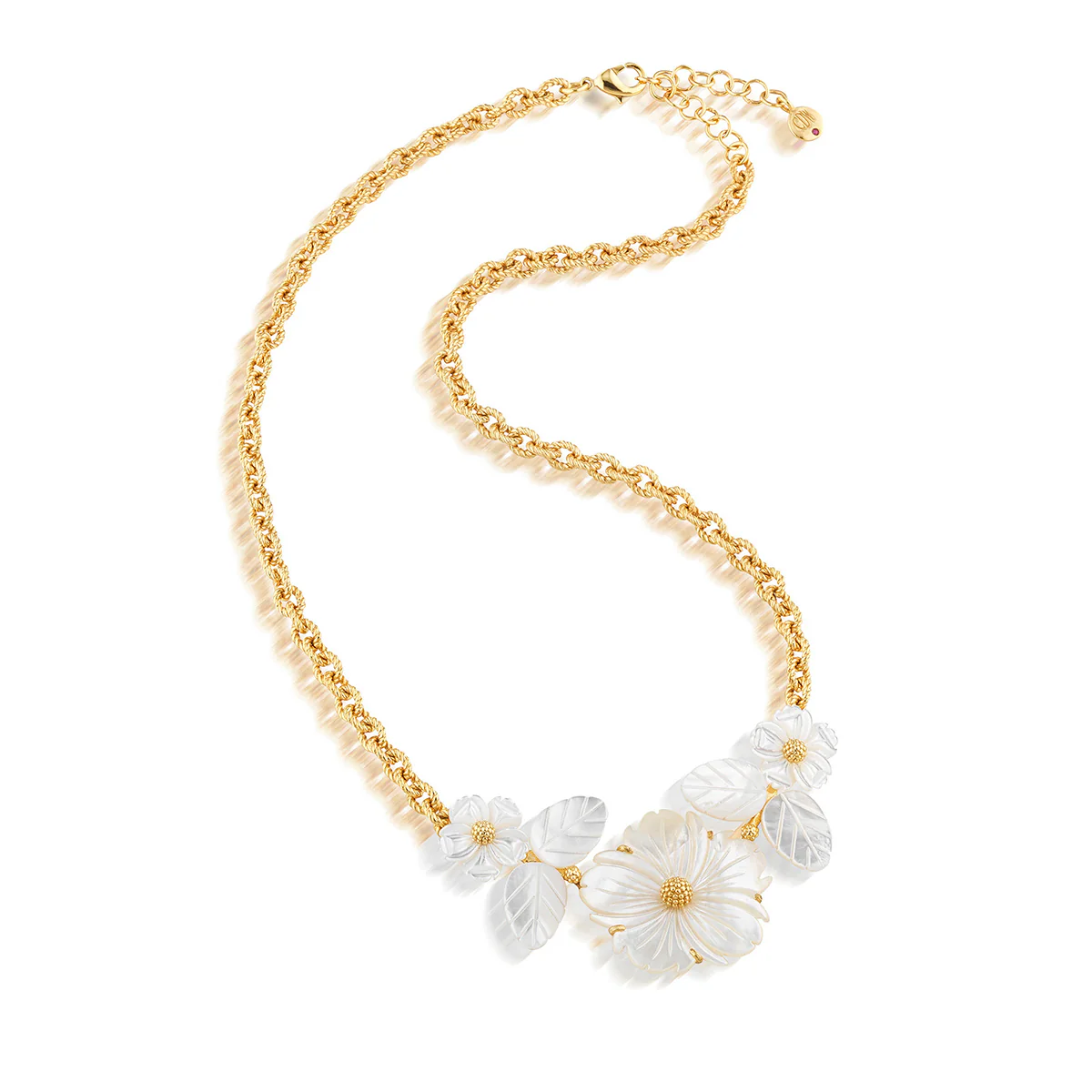 Mermaid Garden Bouquet Necklace, 16" - MOP - Image 3