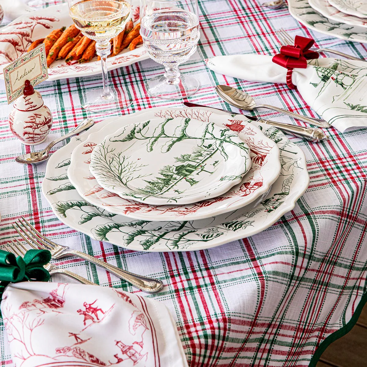 Merry Tartan 60" x 120" Tablecloth - Image 2