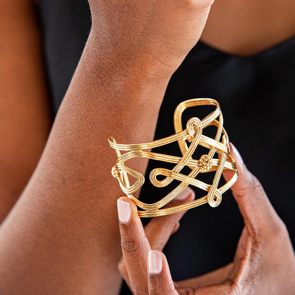 Monique Compass Cuff - Gold - Image 4