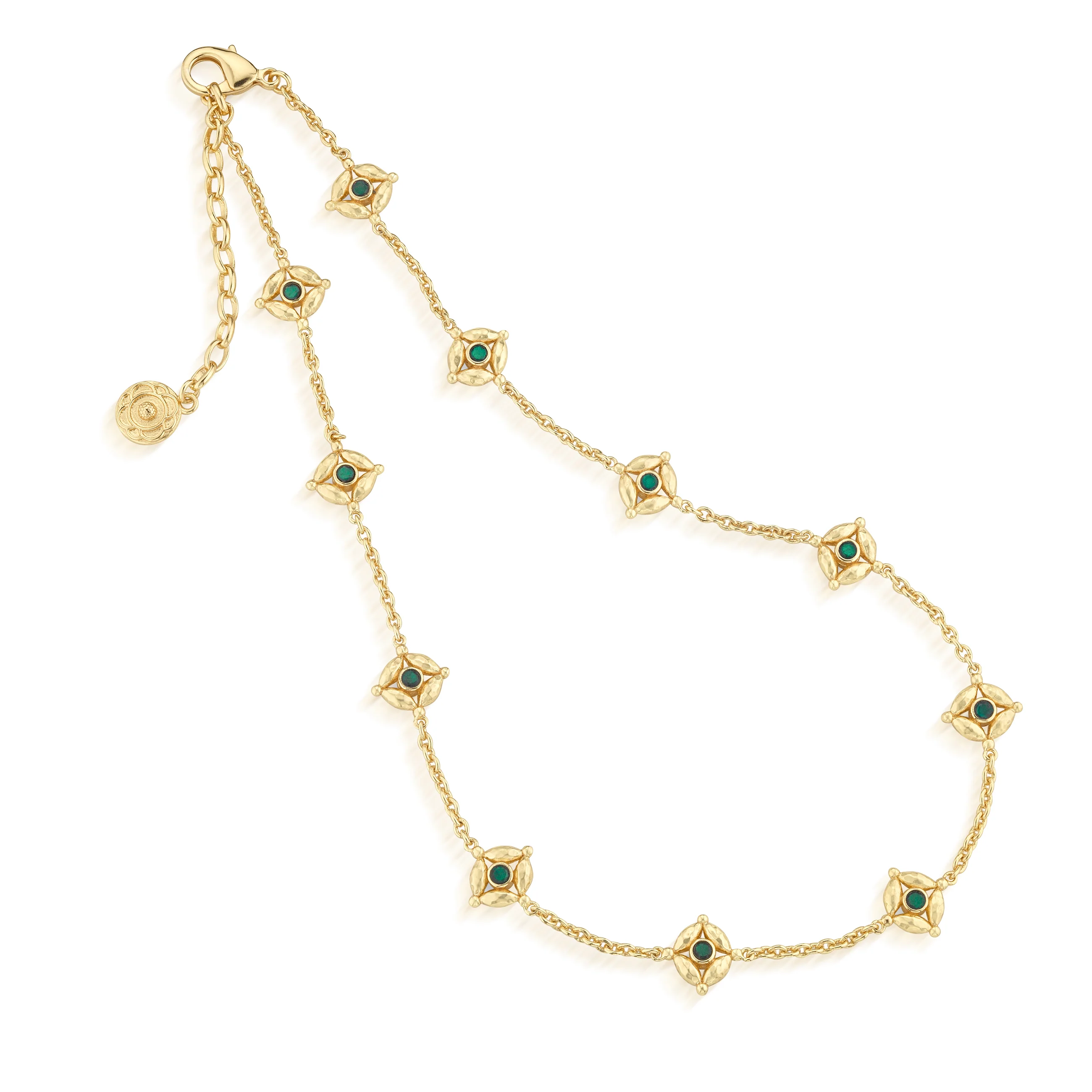 Mystic Eye Double Sided Necklace, 16"+2" - Blue Labradorite/Green Onyx - Image 5