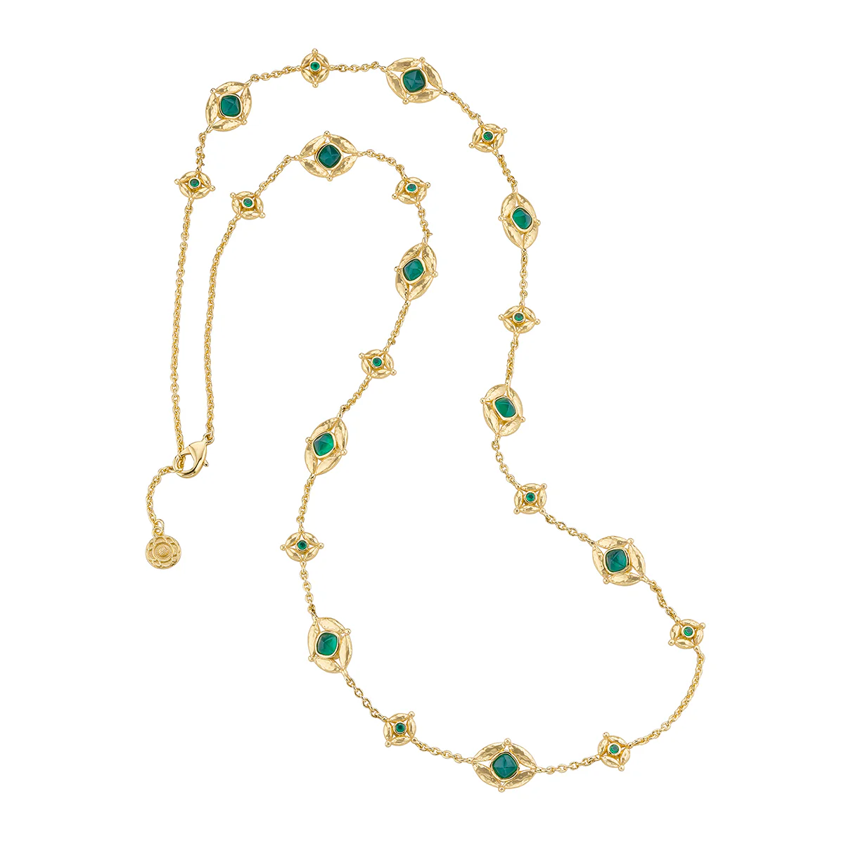 Mystic Eye Double Sided Necklace, 32" - Blue Labradorite/Green Onyx - Image 5