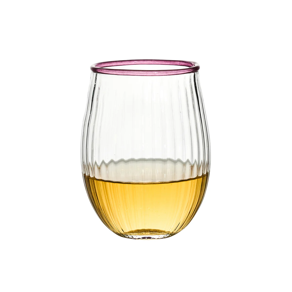 Nell Stemless Wine Glass - Blush - Image 2