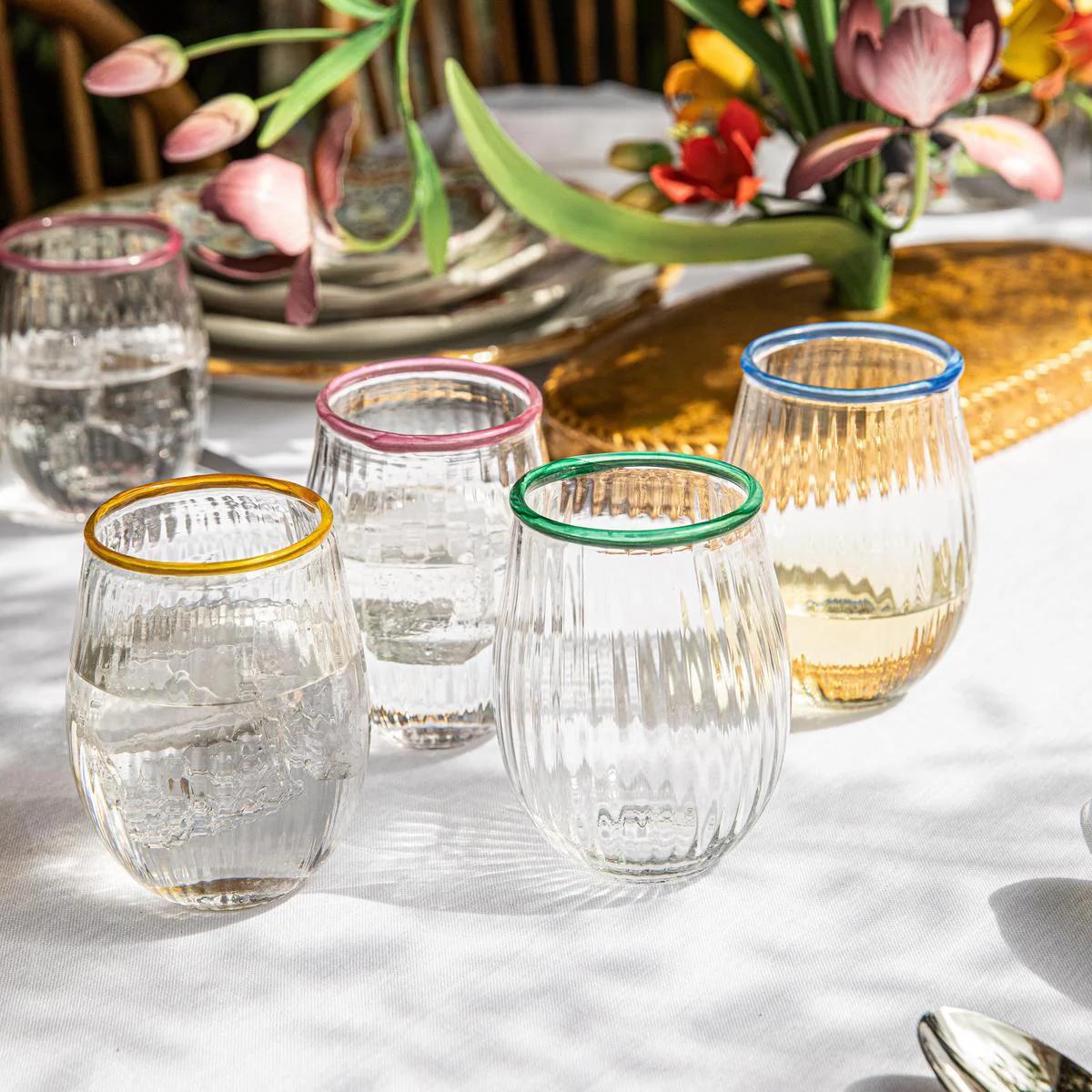 Nell Stemless Wine Glass - Chambray - Image 6