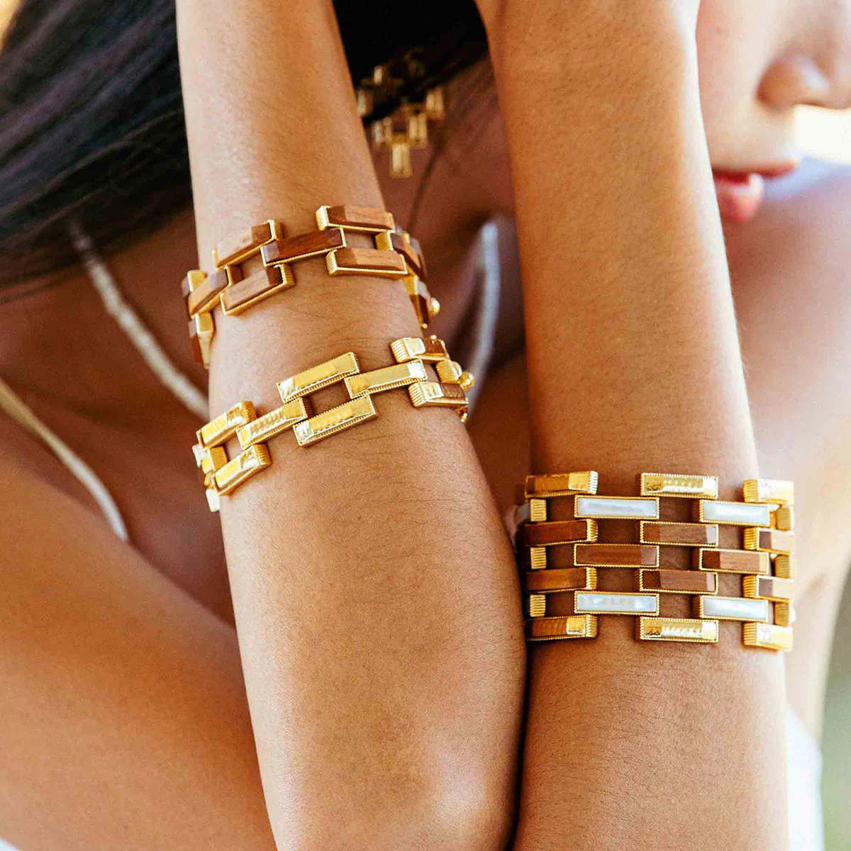 Pathway Link Bracelet, 7.5" - Gold - Image 4