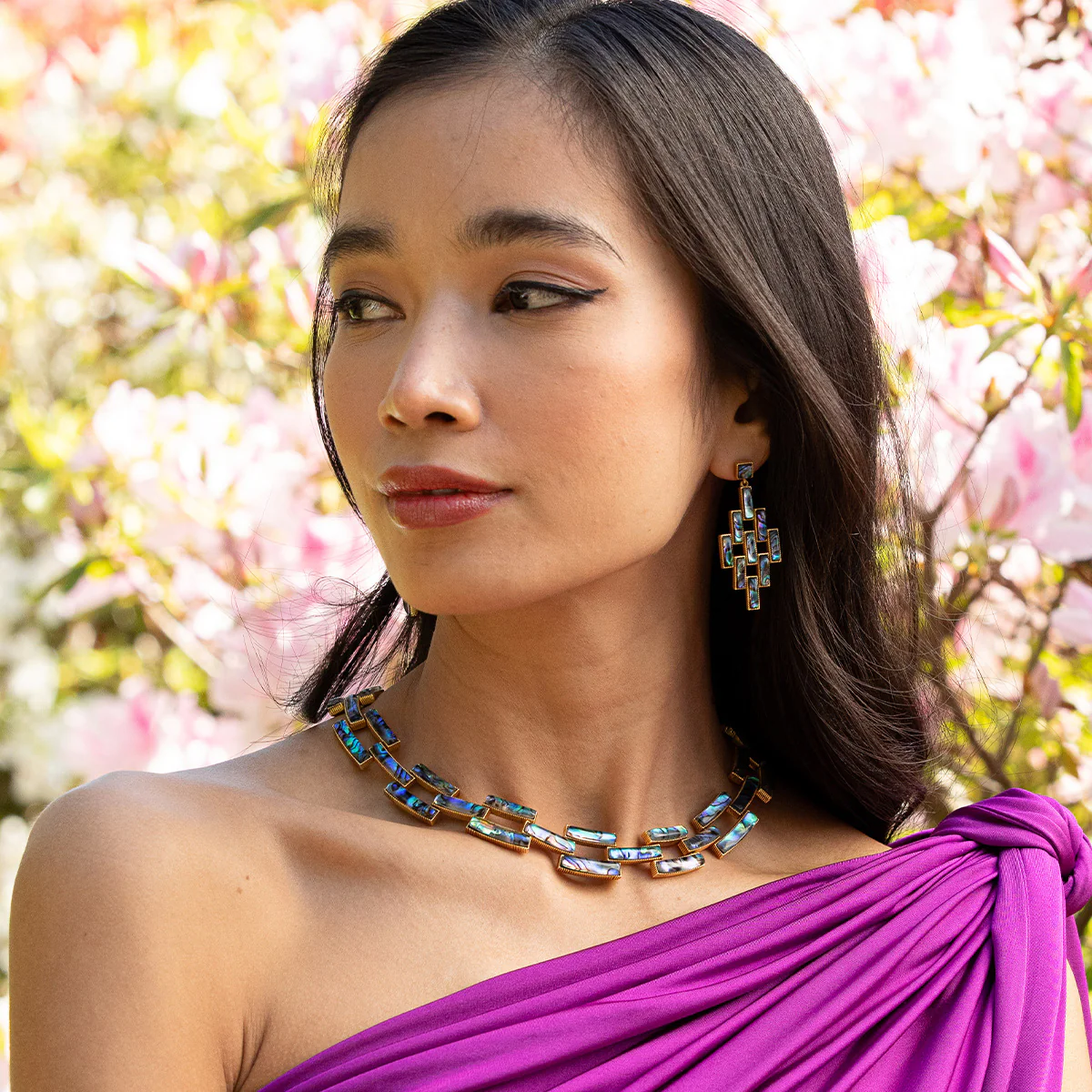 Pathway Post Drop Earrings - Abalone - Image 5