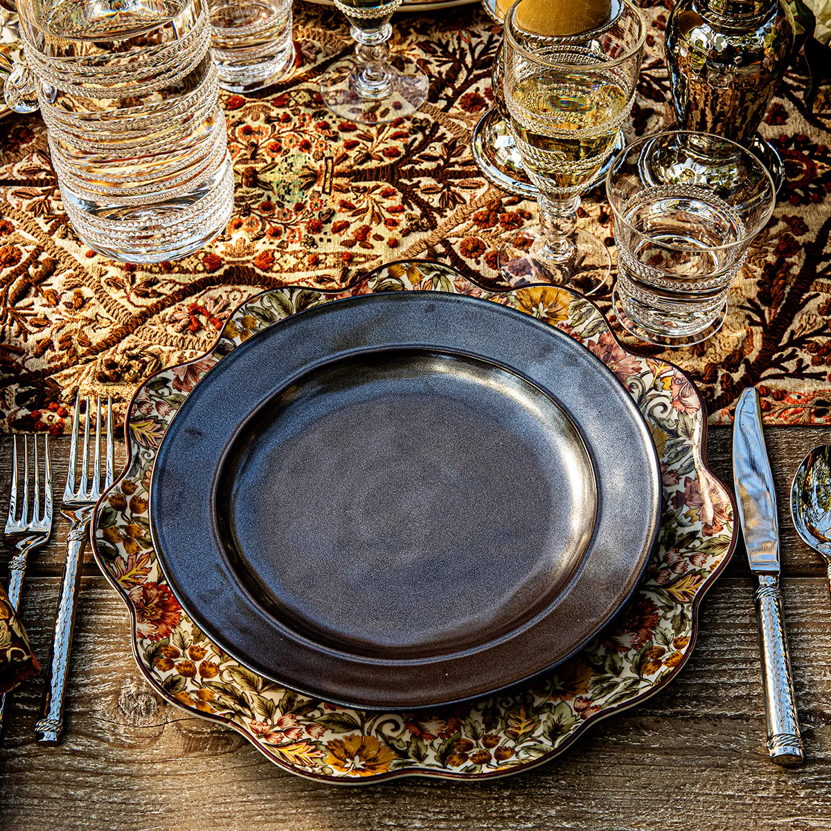 Pewter Stoneware Dinner Plate - Image 3