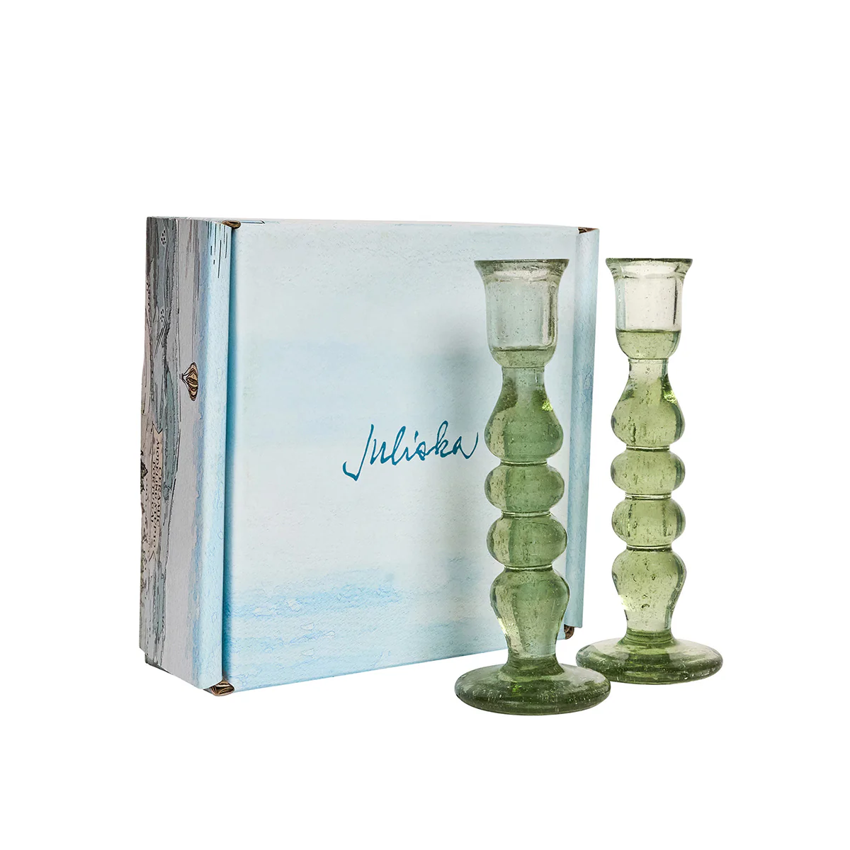 Provence 7" Candlestick Set/2 - Basil - Image 2
