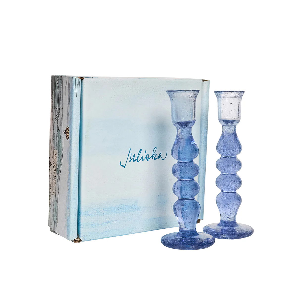 Provence 7" Candlestick Set/2 - Chambray - Image 2