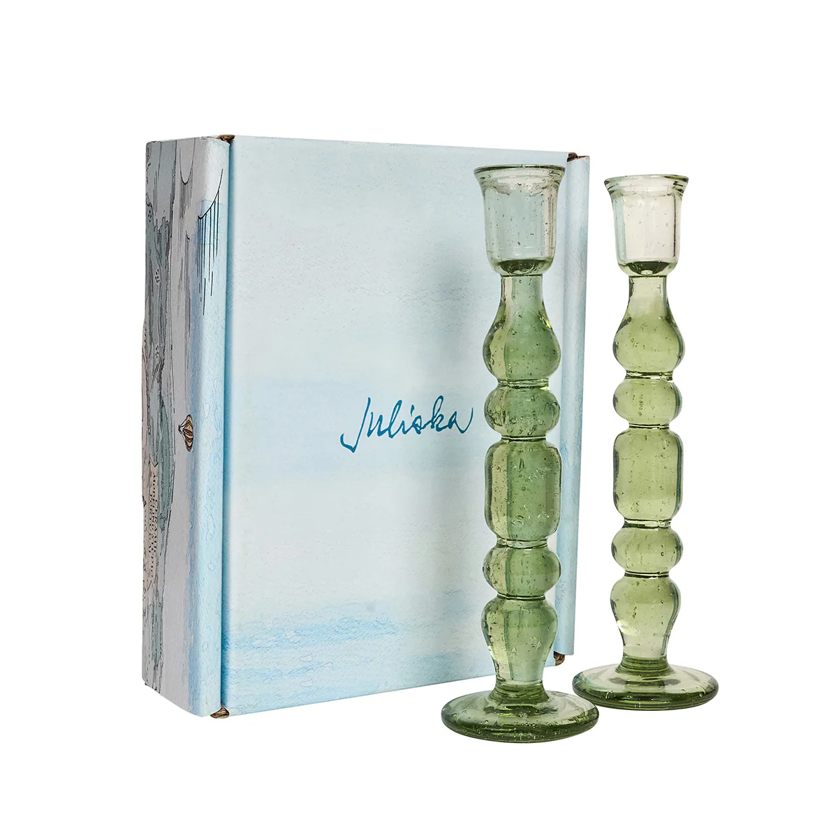 Provence 9" Candlestick Set/2 - Basil - Image 2