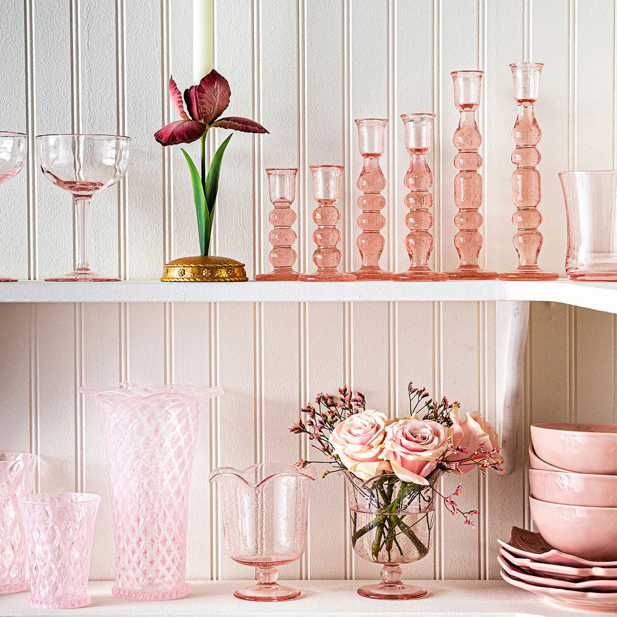 Provence 9" Candlestick Set/2 - Blush - Image 5
