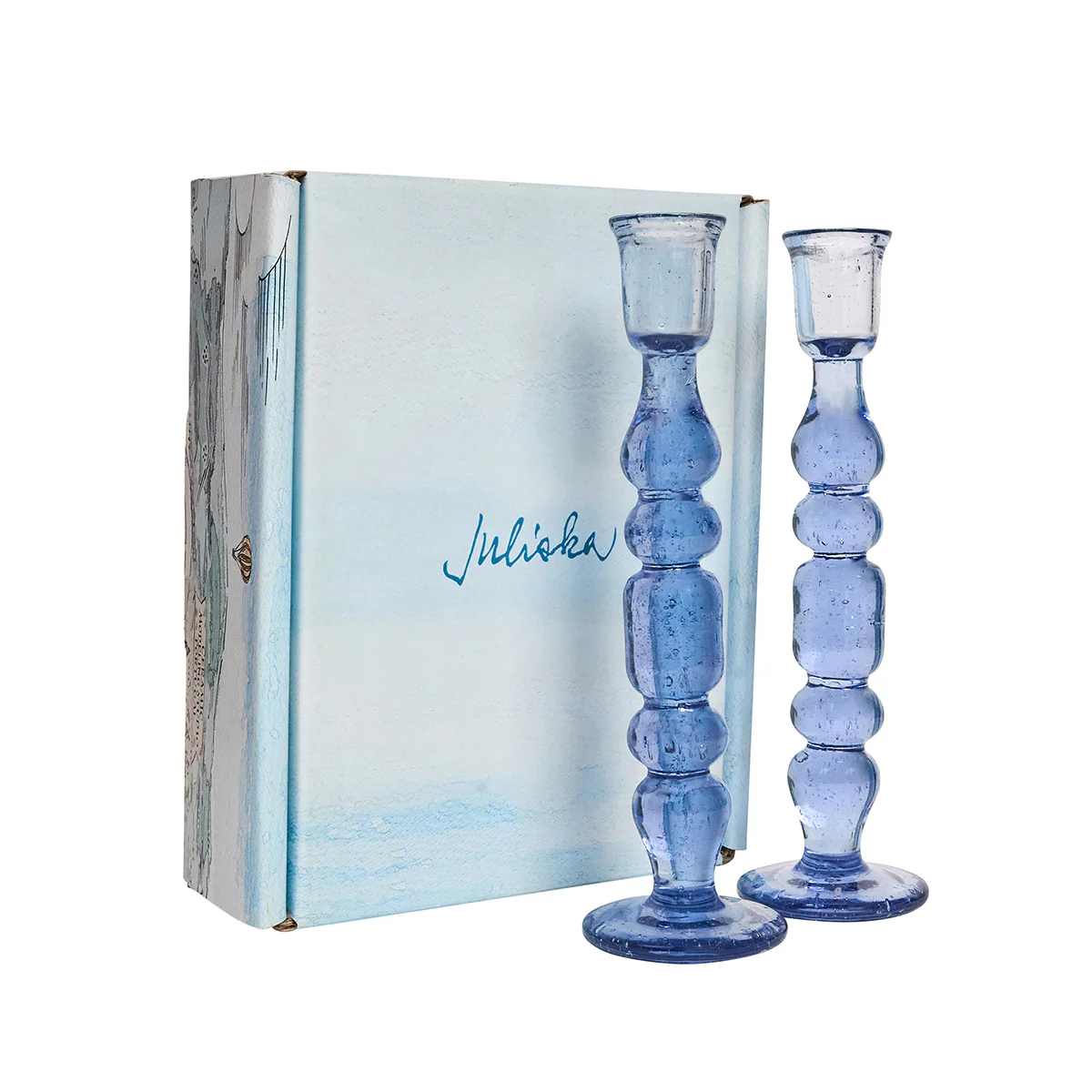 Provence 9" Candlestick set/2 - Chambray - Image 2
