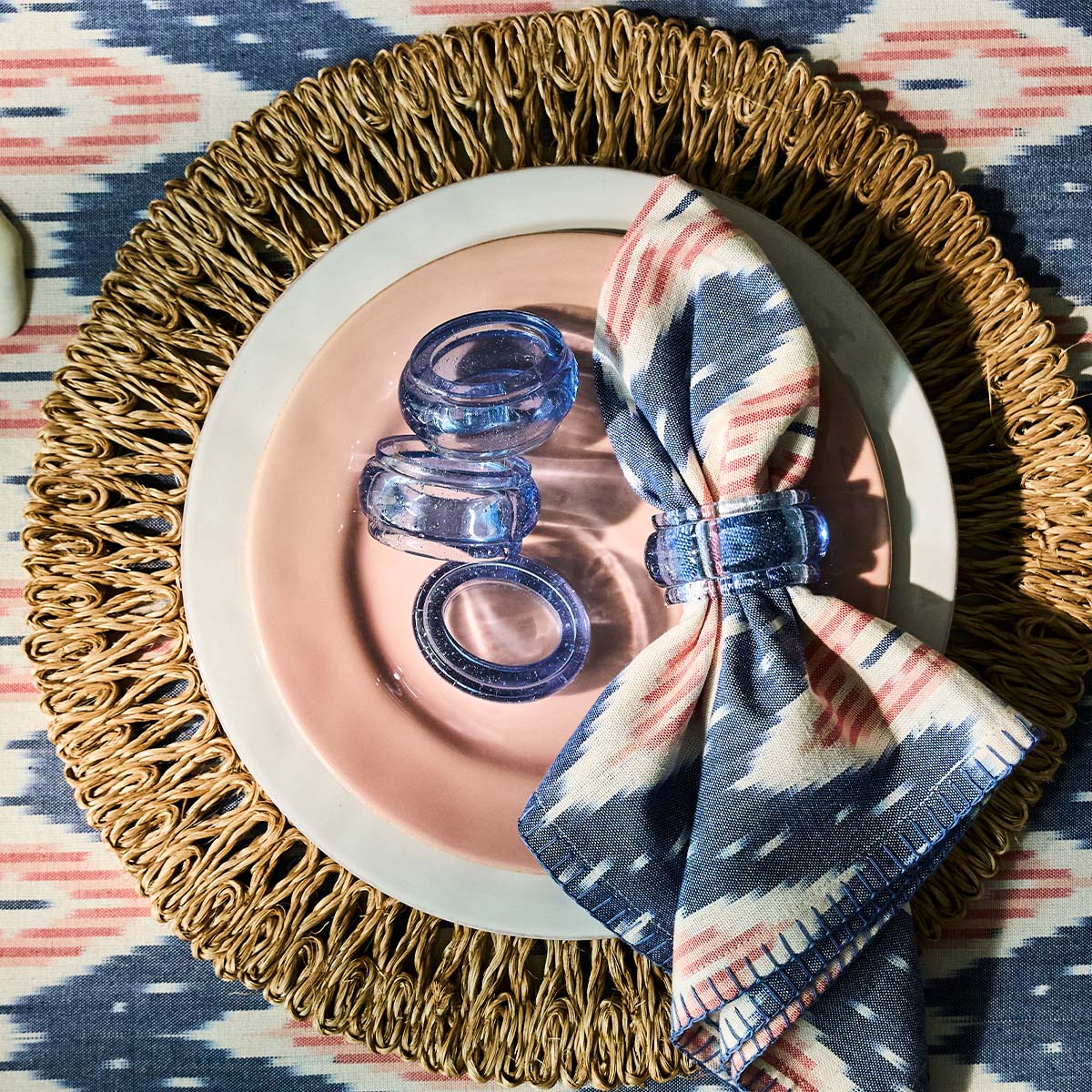 Provence Napkin Ring Set/4 - Chambray - Image 6
