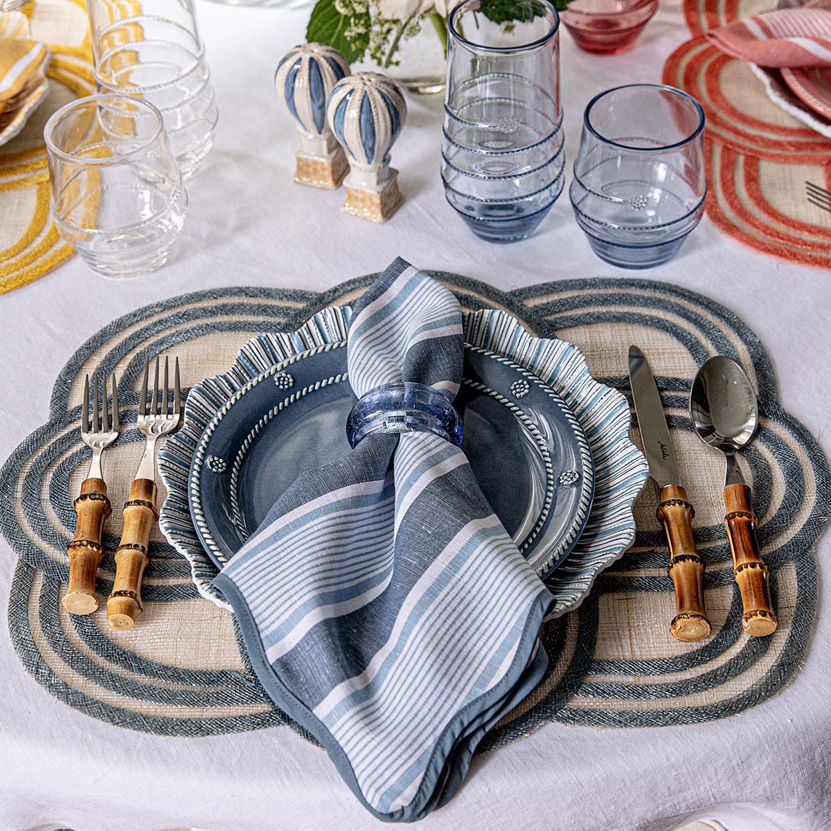 Provence Napkin Ring Set/4 - Chambray - Image 7