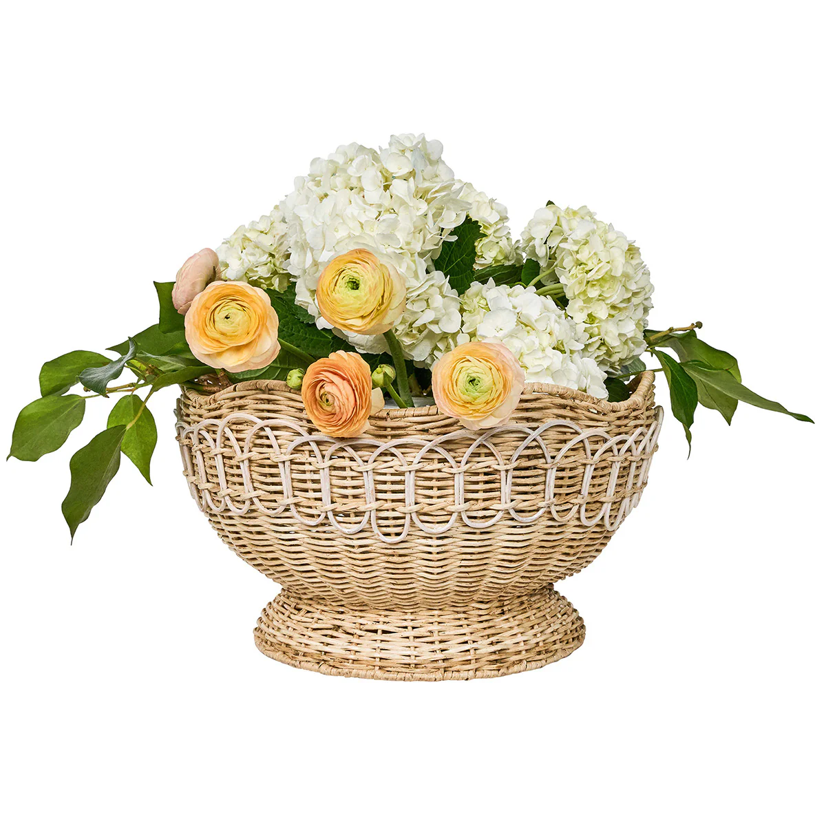 Provence Rattan 15" Bowl - Whitewash - Image 2