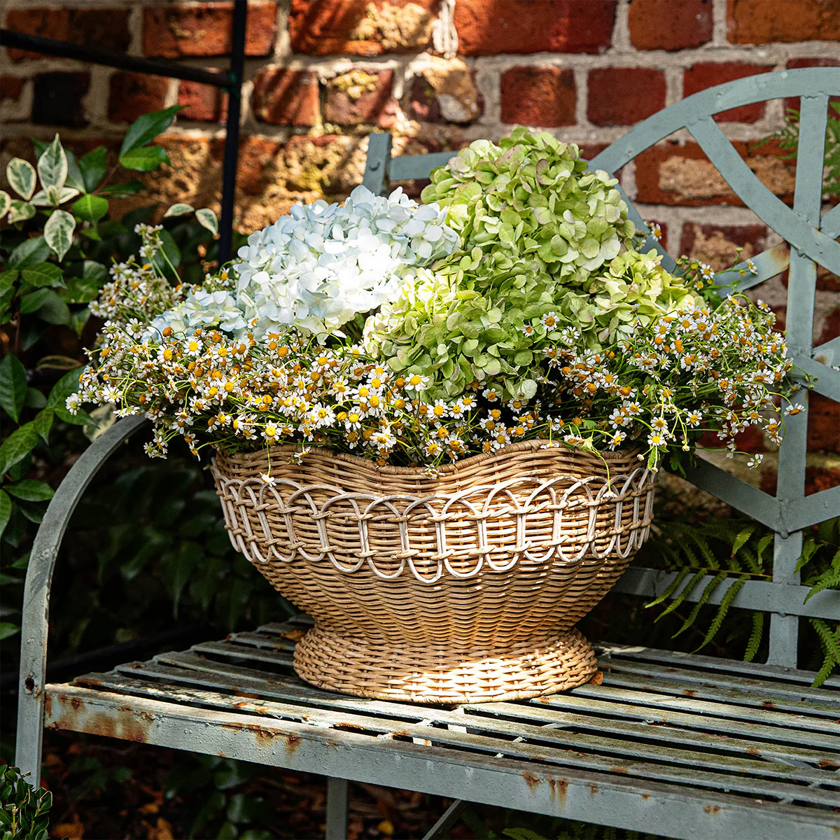 Provence Rattan 15" Bowl - Whitewash - Image 4
