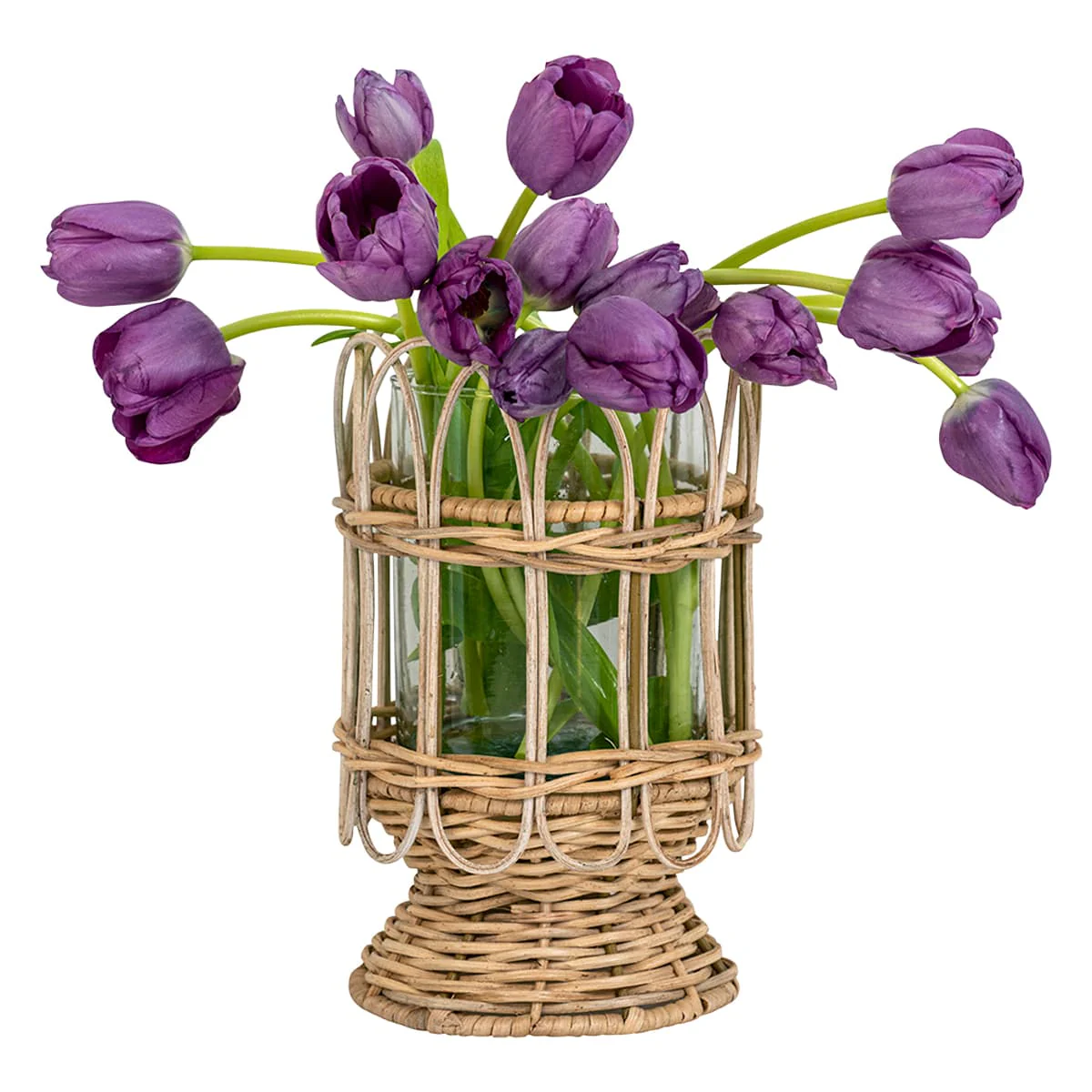 Provence Rattan 8.5" Hurricane - Whitewash - Image 5