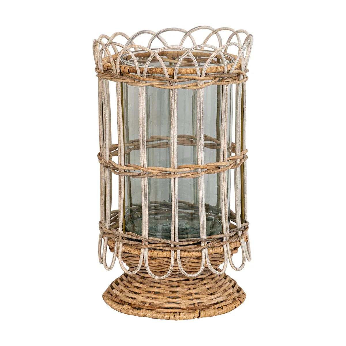 Provence Rattan 11.5" Hurricane - Whitewash - Image 4