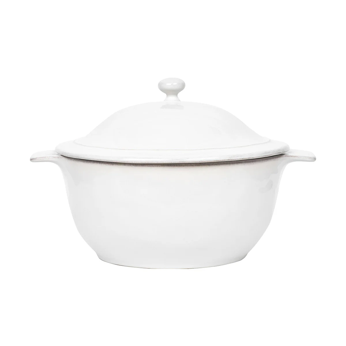 Puro 12" Casserole with Lid - Whitewash