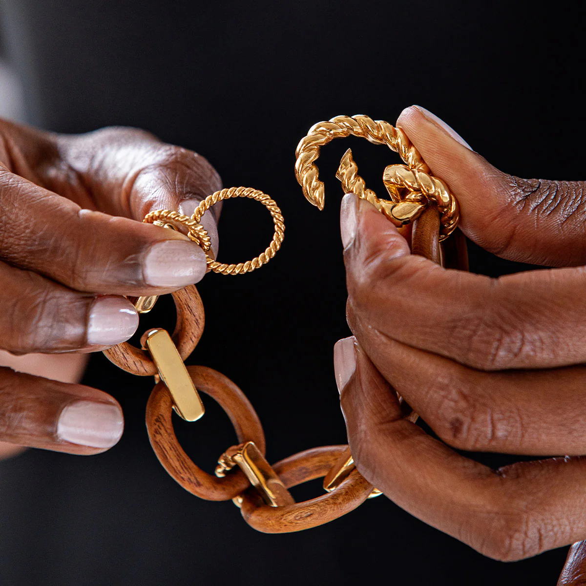 Rope Link Clasp Extender - Gold - Image 3