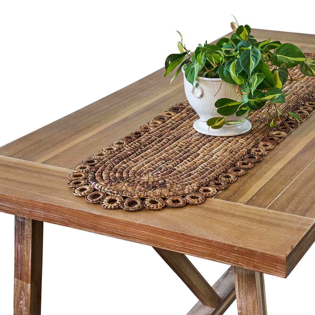 Rustic Ring 16" x 60" Table Runner - Natural - Image 2