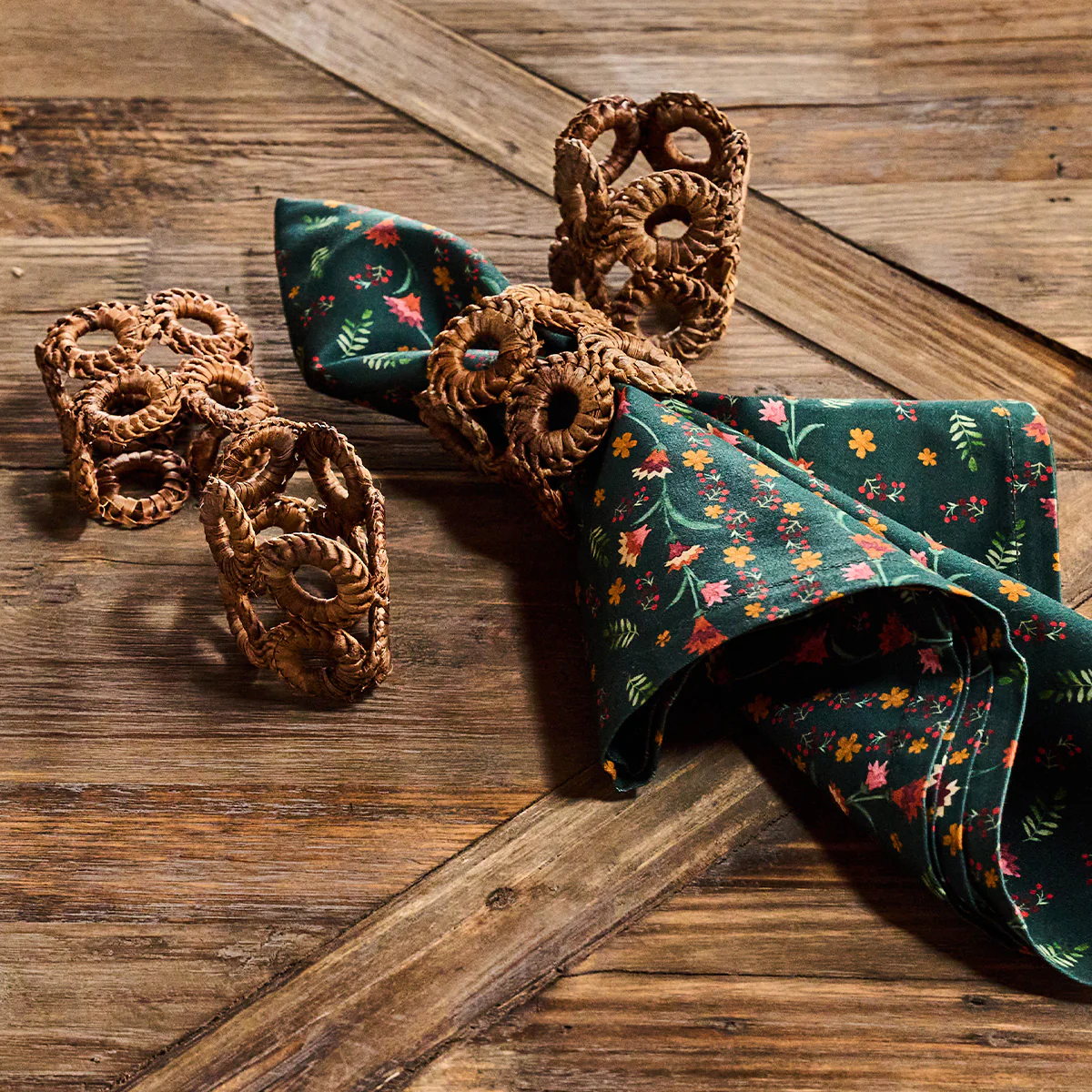 Rustic Ring Napkin Ring Set/4 - Natural - Image 4