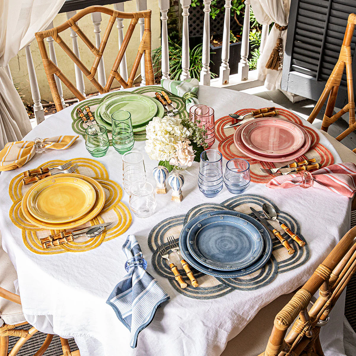 Scallop Stripe Placemat - Seagrass - Image 4