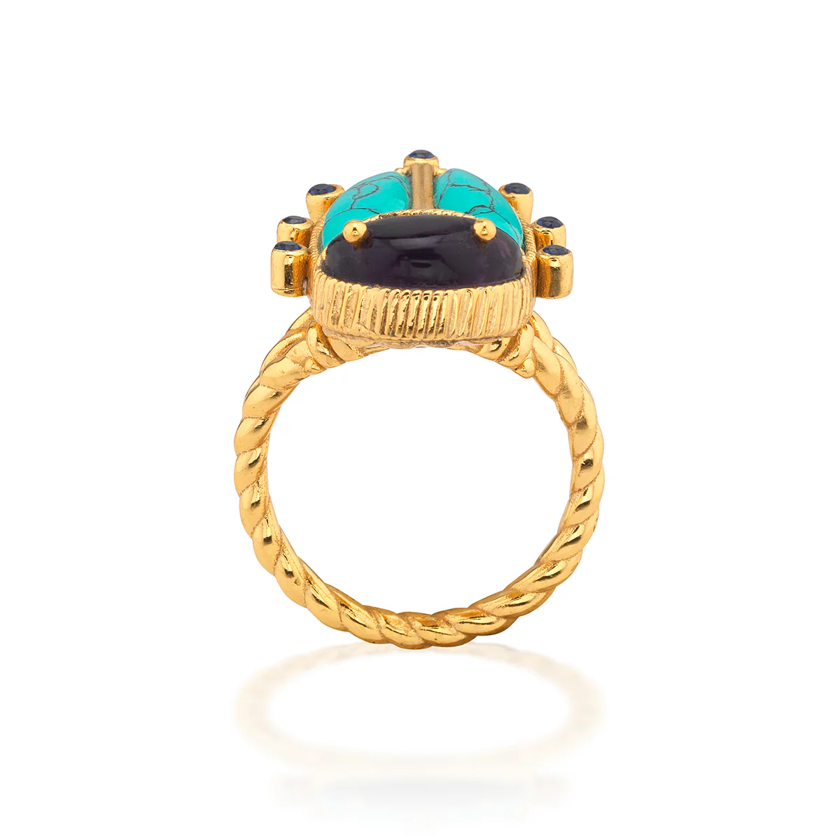 Scarab Grande Ring - Amethyst/Turquoise - Image 3
