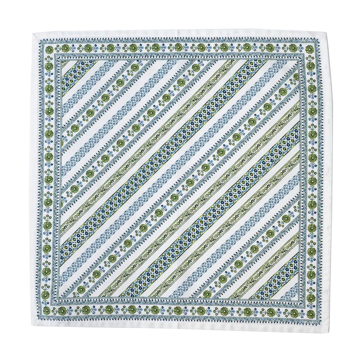 Seville Stripe Napkin Set/4 - Green - Image 5