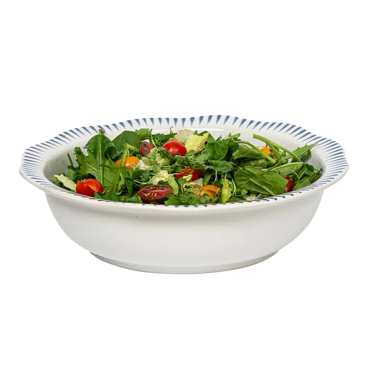 Sitio Stripe 12" Serving Bowl - Delft Blue - Image 2