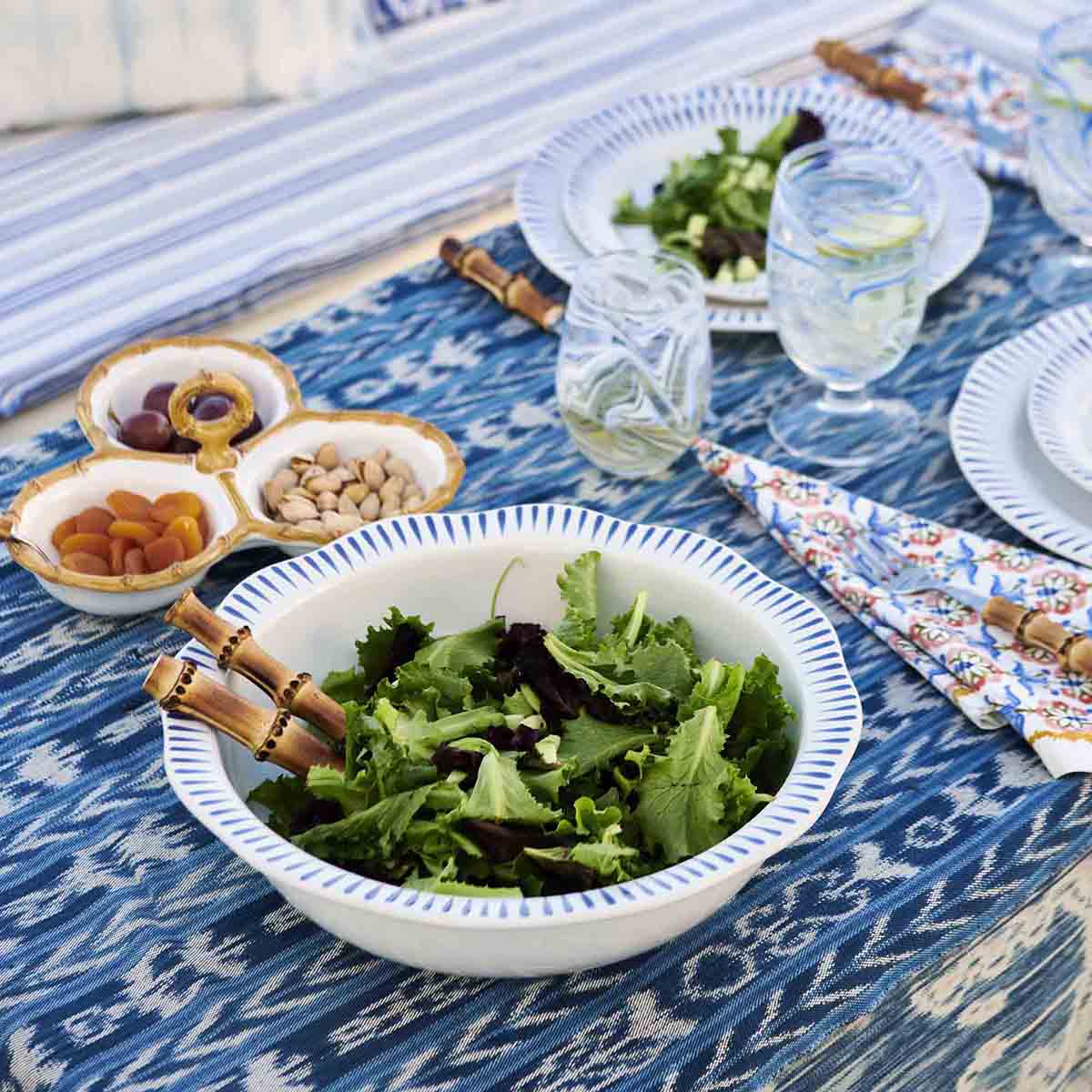 Sitio Stripe 12" Serving Bowl - Delft Blue - Image 4