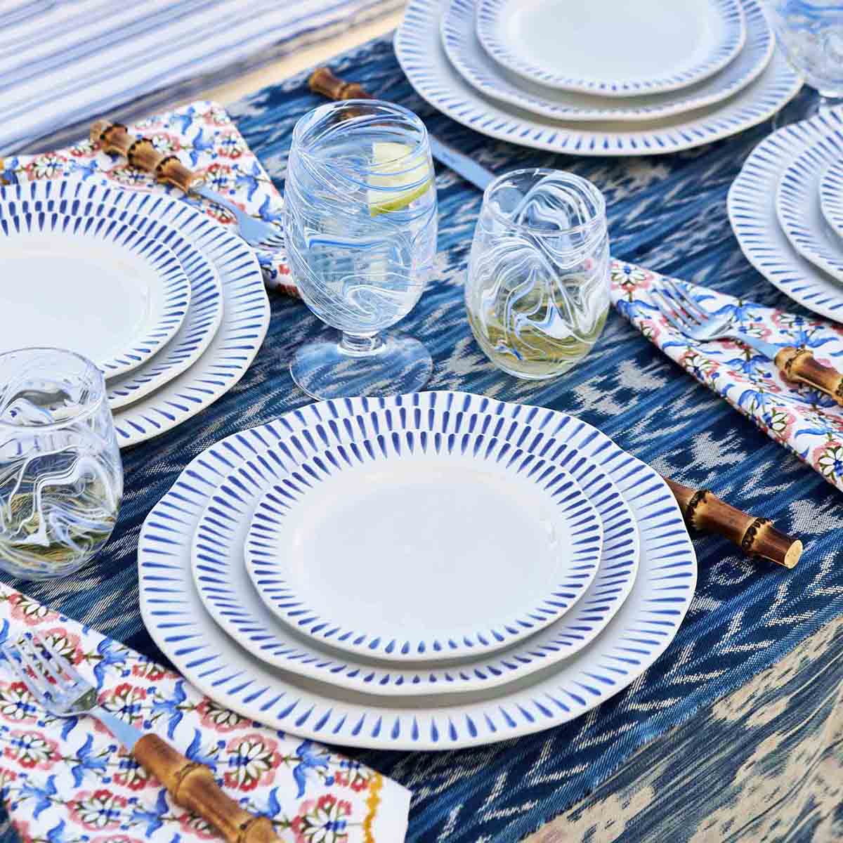 Sitio Stripe Dessert/Salad Plate - Delft Blue - Image 6