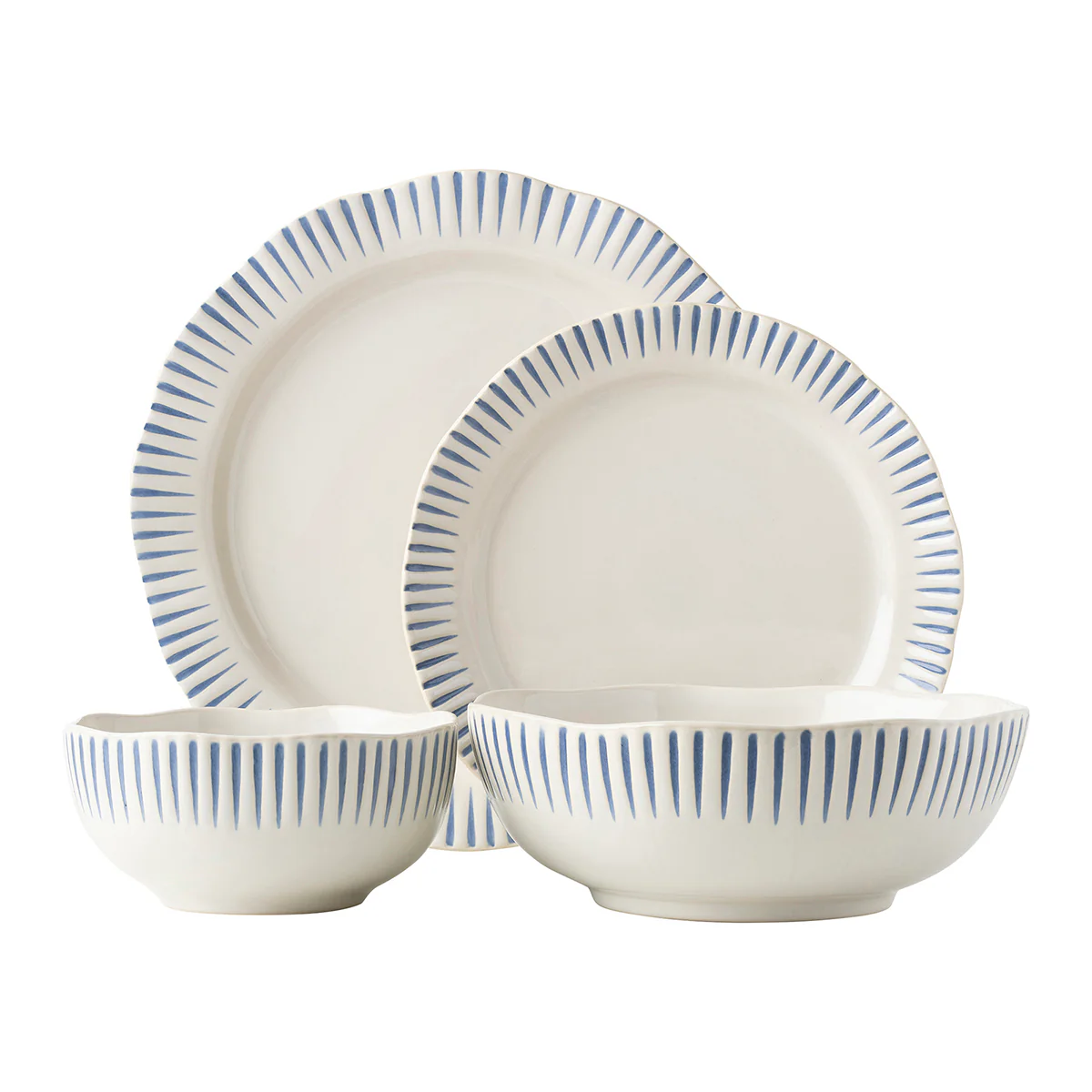 Sitio Stripe 4pc Place Setting - Indigo - Image 7