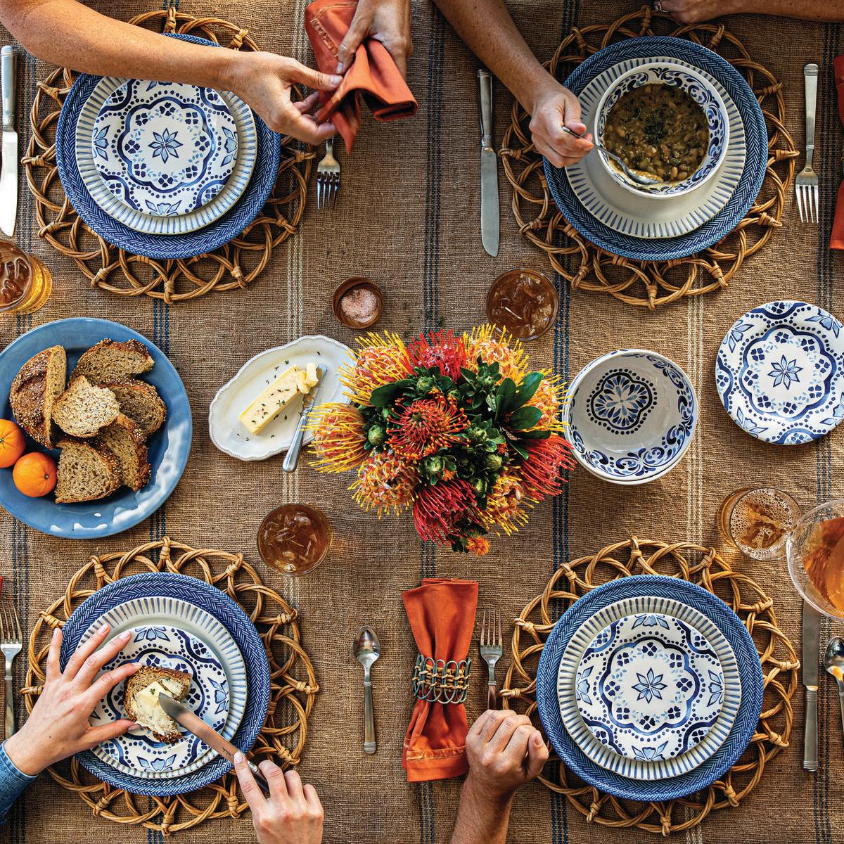 Sitio Stripe Dessert/Salad Plate - Indigo - Image 5