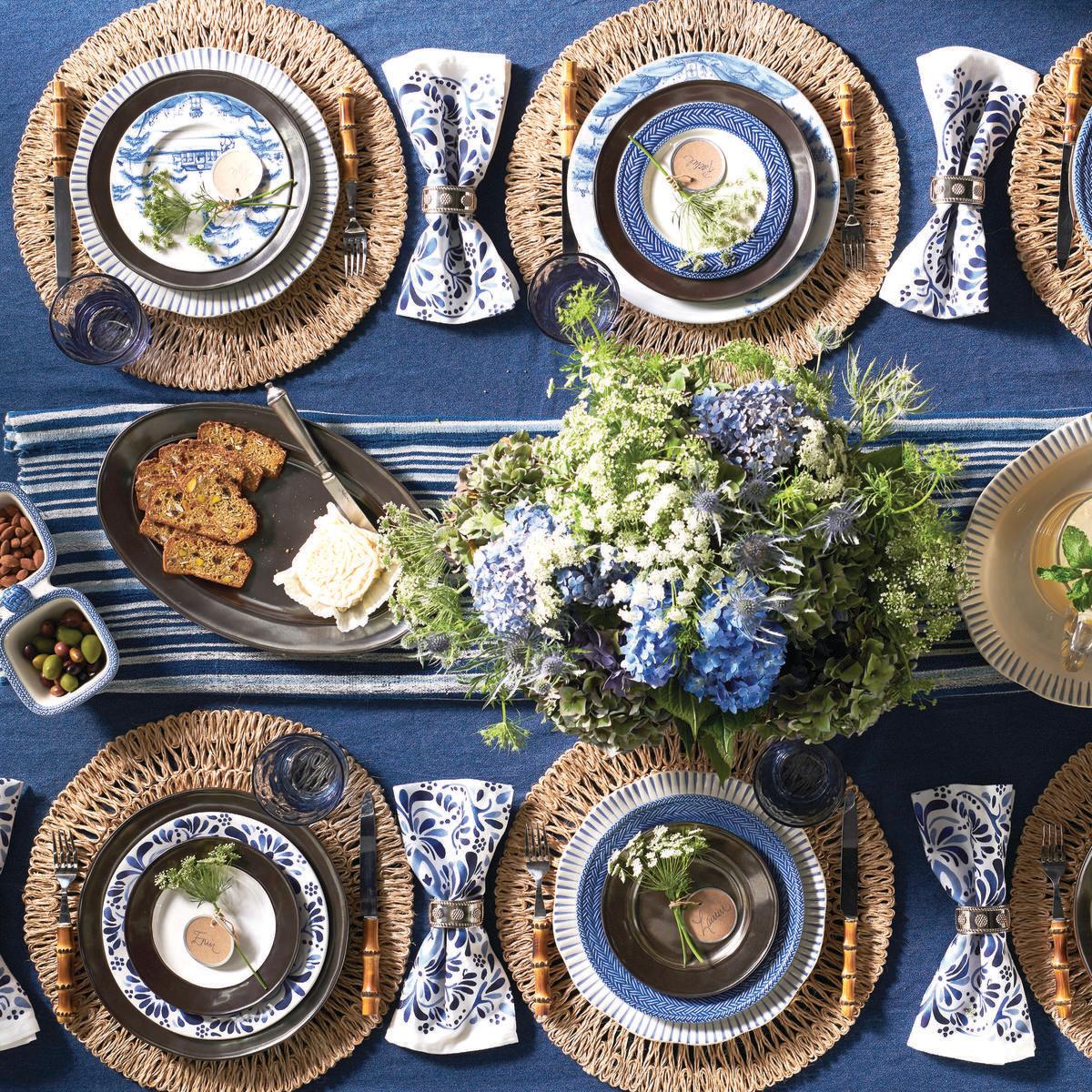 Sitio Stripe Dessert/Salad Plate - Indigo - Image 7