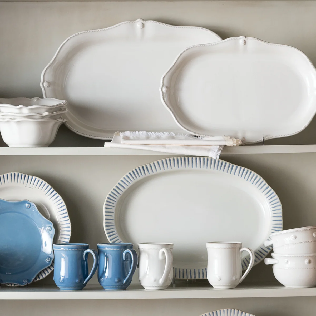 Sitio Stripe 17.5" Platter - Indigo - Image 4