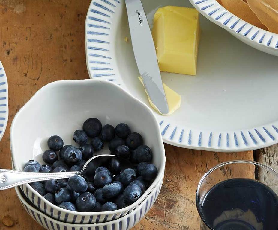 Sitio Stripe 17.5" Platter - Indigo - Image 6