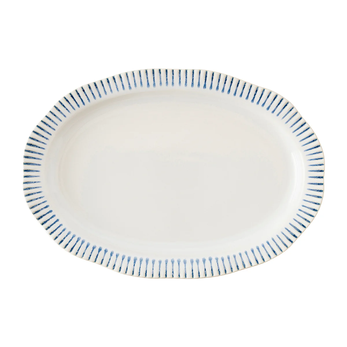 Sitio Stripe 17.5" Platter - Indigo - Image 7