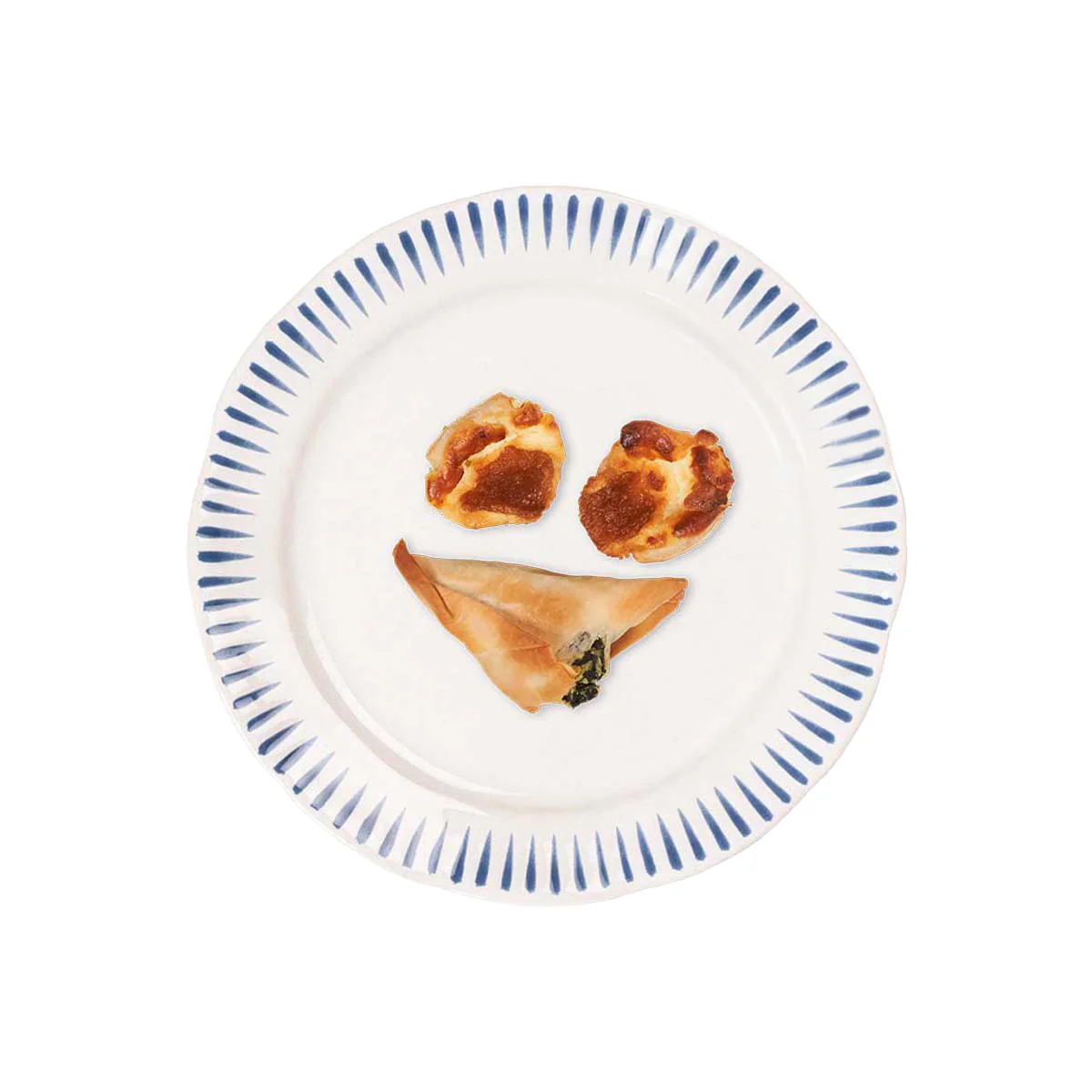 Sitio Stripe Side/Cocktail Plate - Delft Blue - Image 2