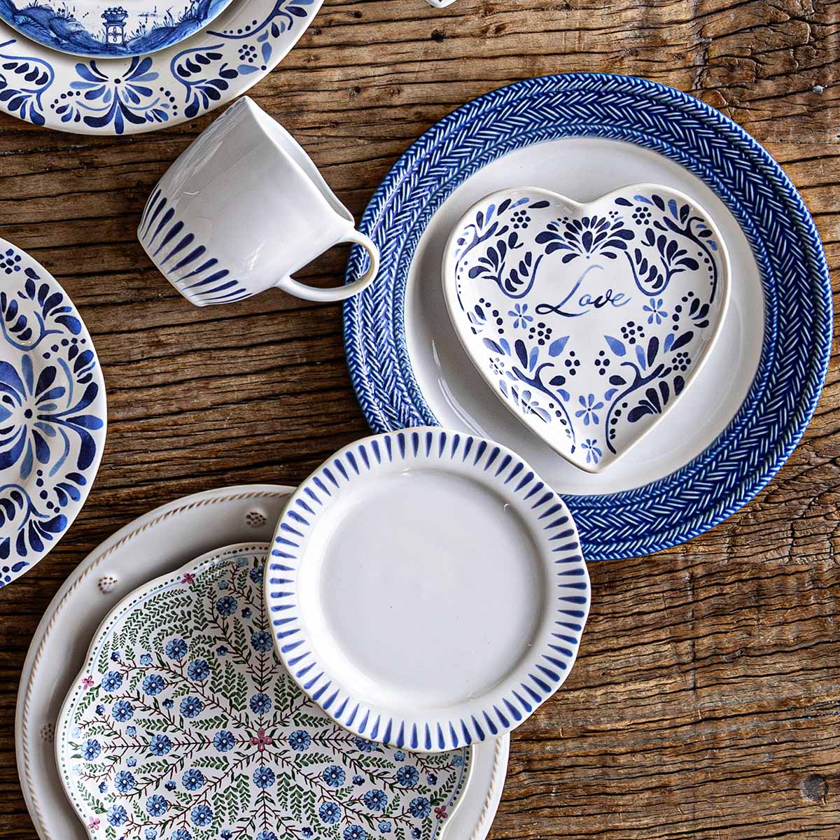 Sitio Stripe Side/Cocktail Plate - Delft Blue - Image 3