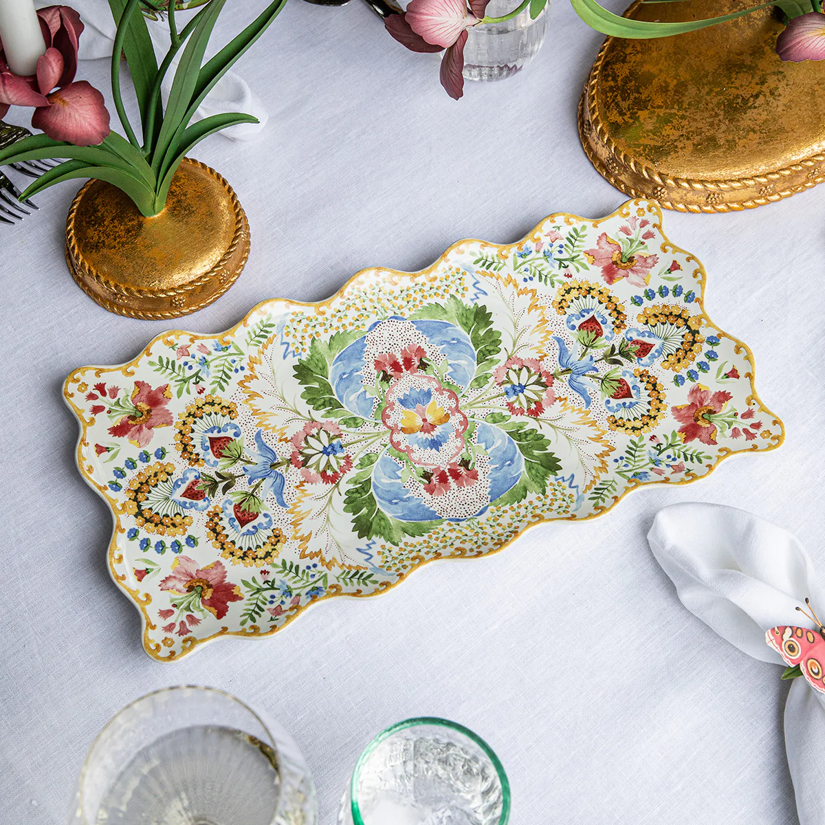 Sofia 16" Rectangular Platter - Multi - Image 4