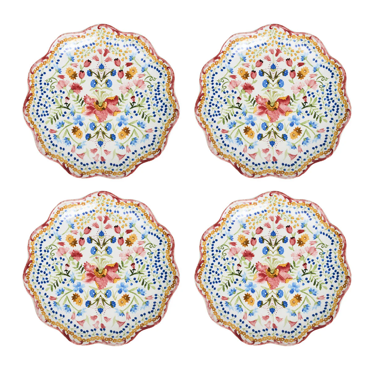 Sofia Side/Cocktail Plate Set/4 - Multi