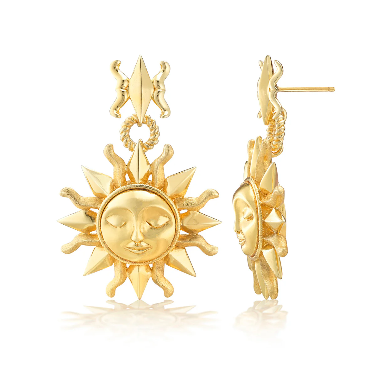 Soleil Drop Earrings - Gold - Image 3