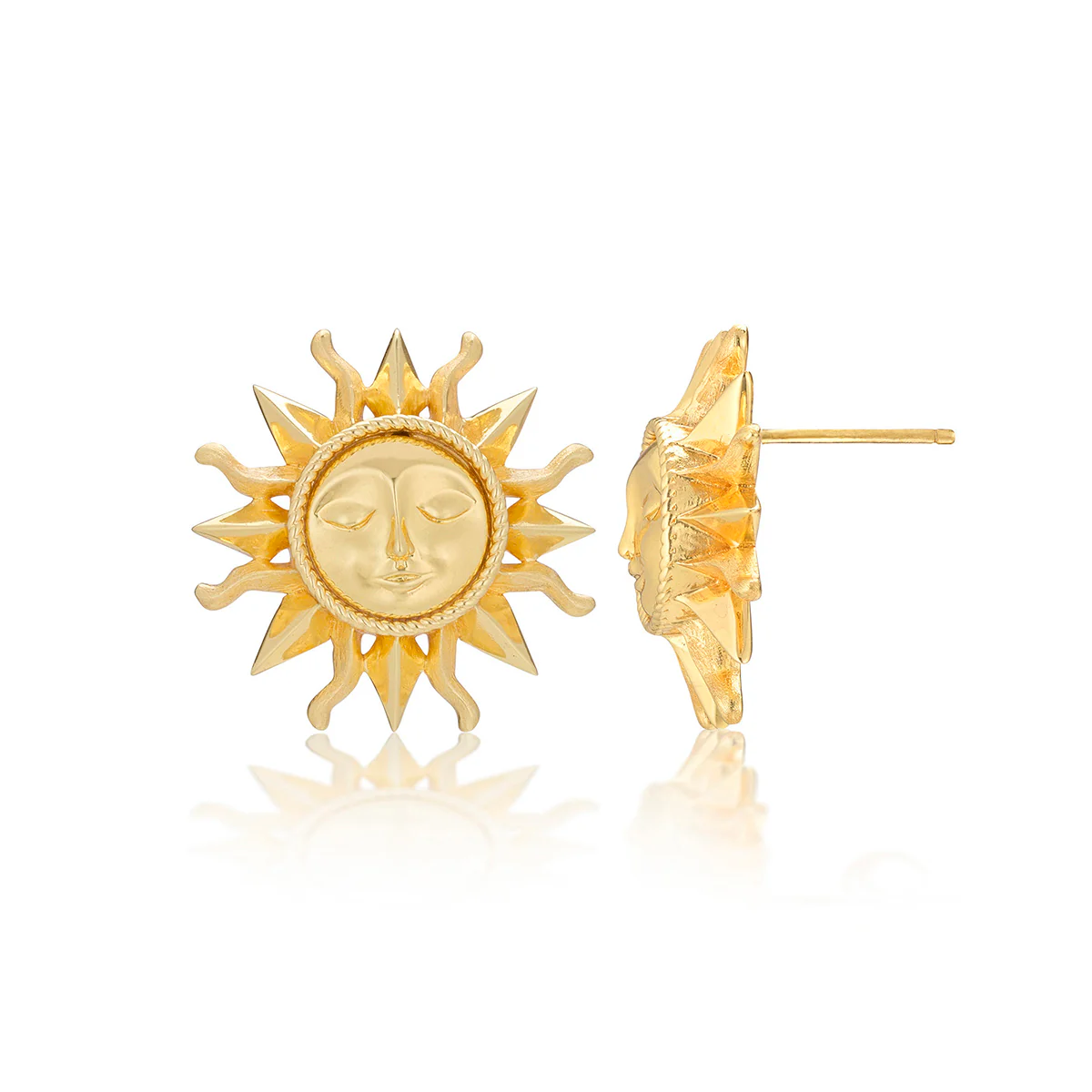 Soleil Stud Earrings - Gold - Image 3
