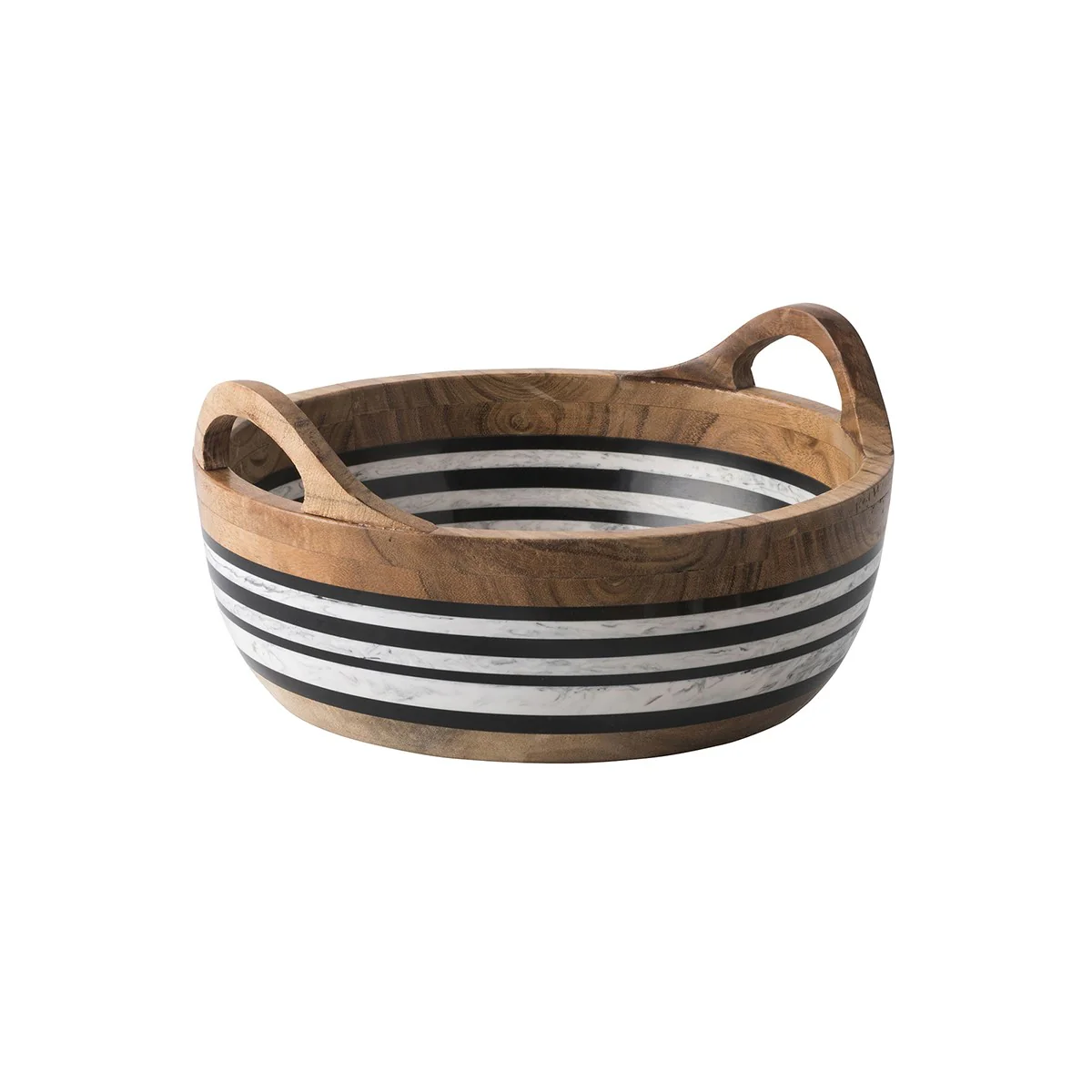 Stonewood Stripe 11" Round Handled Bowl