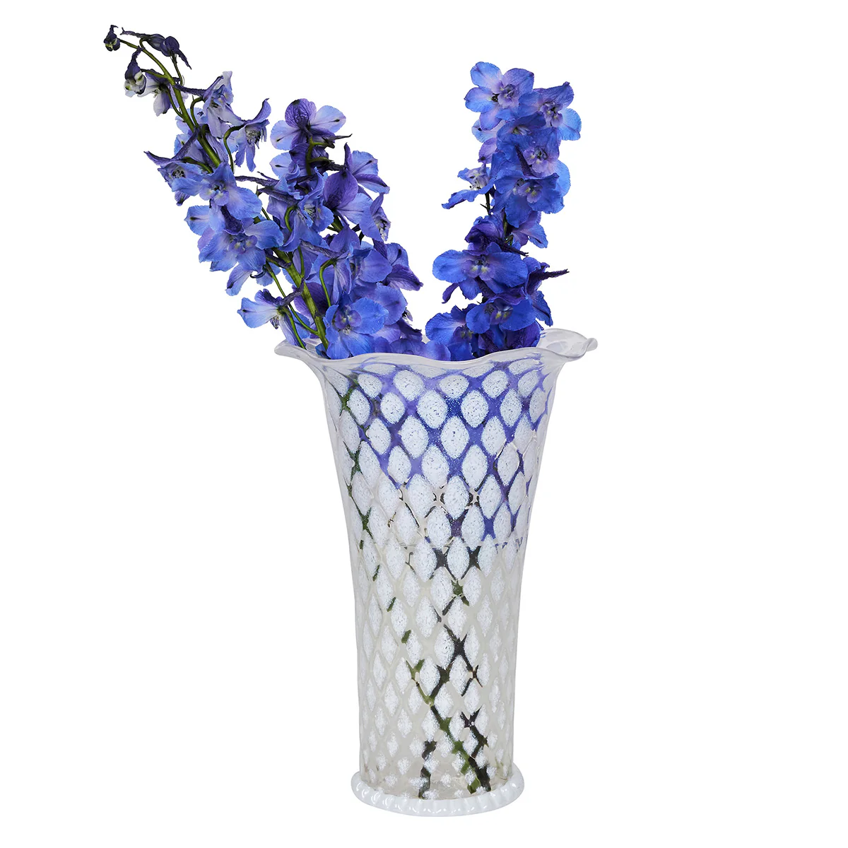 Trellis 9" Flared Vase - White - Image 3